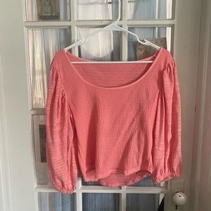 Free People Women’s coral color shirt size L